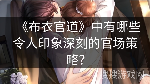 《布衣官道》中有哪些令人印象深刻的官场策略？