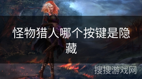 怪物猎人哪个按键是隐藏