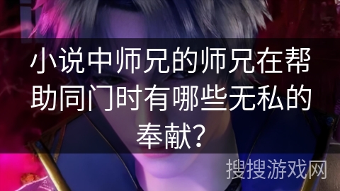 小说中师兄的师兄在帮助同门时有哪些无私的奉献？
