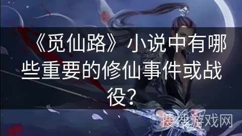 《觅仙路》小说中有哪些重要的修仙事件或战役？