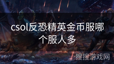 csol反恐精英金币服哪个服人多