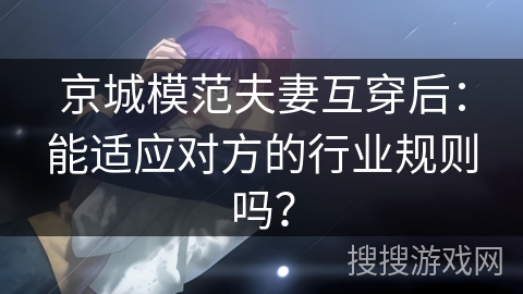 京城模范夫妻互穿后：能适应对方的行业规则吗？