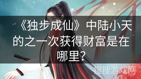 《独步成仙》中陆小天的之一次获得财富是在哪里？