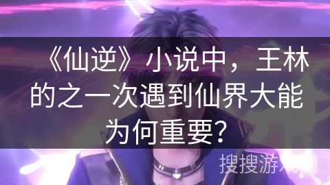 《仙逆》小说中，王林的之一次遇到仙界大能为何重要？