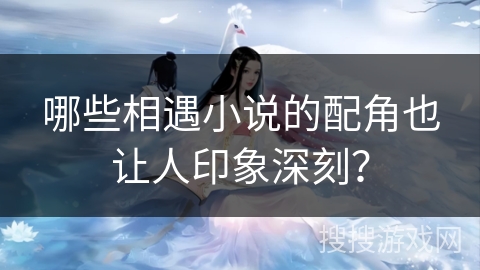 哪些相遇小说的配角也让人印象深刻？