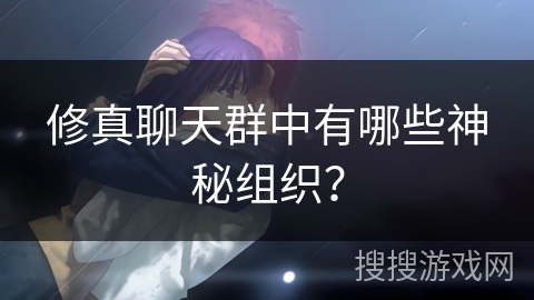 修真聊天群中有哪些神秘组织？