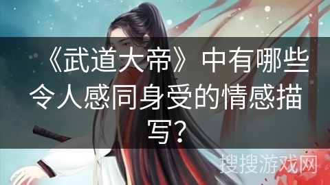 《武道大帝》中有哪些令人感同身受的情感描写？