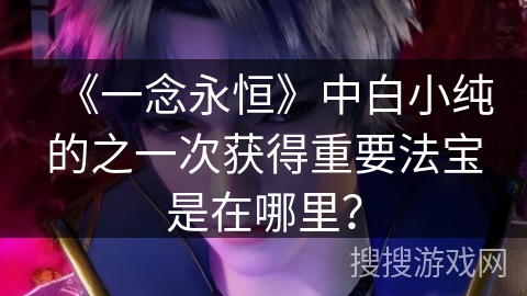 《一念永恒》中白小纯的之一次获得重要法宝是在哪里？