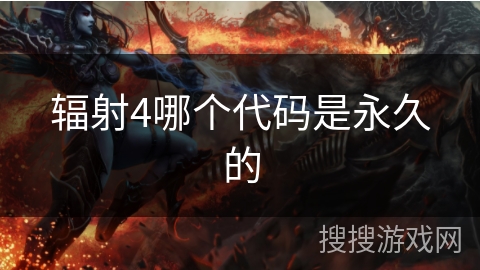 辐射4哪个代码是永久的