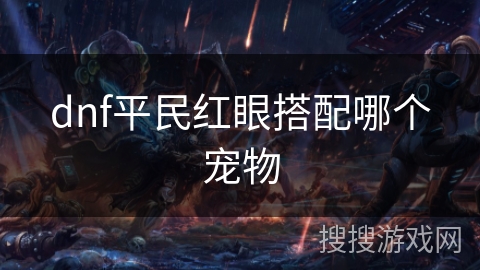 dnf平民红眼搭配哪个宠物