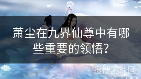 萧尘在九界仙尊中有哪些重要的领悟？