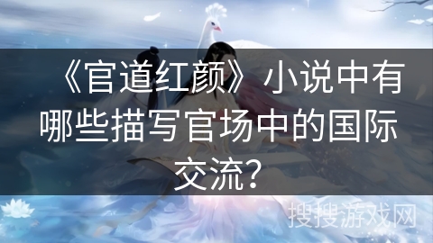 《官道红颜》小说中有哪些描写官场中的国际交流？