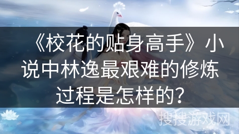 《校花的贴身高手》小说中林逸最艰难的修炼过程是怎样的？