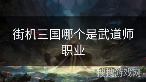 街机三国哪个是武道师职业