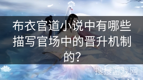 布衣官道小说中有哪些描写官场中的晋升机制的？