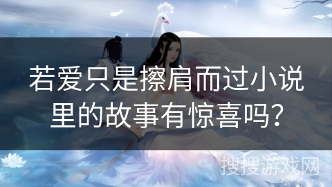 若爱只是擦肩而过小说里的故事有惊喜吗? 若爱只是擦肩而过小说里的故事有惊喜吗?