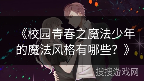 《校园青春之魔法少年的魔法风格有哪些？》