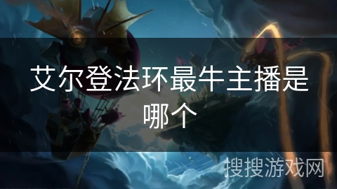 艾尔登法环最牛主播是哪个