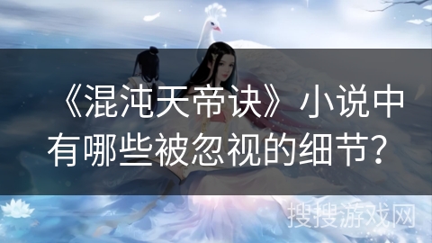 《混沌天帝诀》小说中有哪些被忽视的细节？