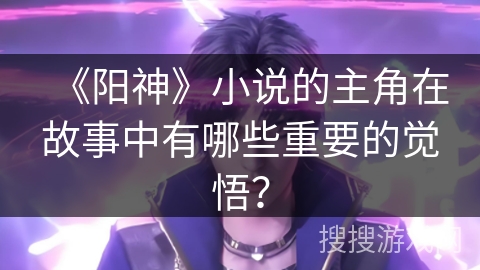 《阳神》小说的主角在故事中有哪些重要的觉悟？