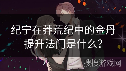 纪宁在莽荒纪中的金丹提升法门是什么？