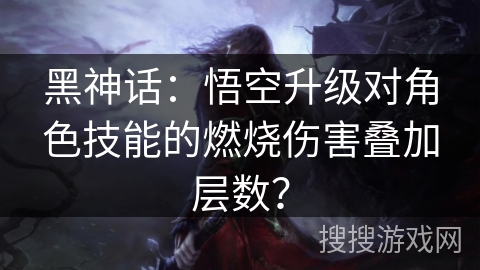 黑神话：悟空升级对角色技能的燃烧伤害叠加层数？
