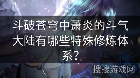 斗破苍穹中萧炎的斗气大陆有哪些特殊修炼体系？