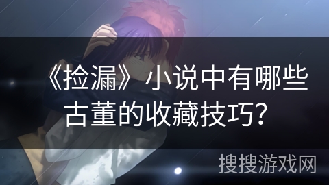 《捡漏》小说中有哪些古董的收藏技巧？