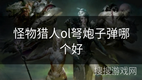 怪物猎人ol弩炮子弹哪个好
