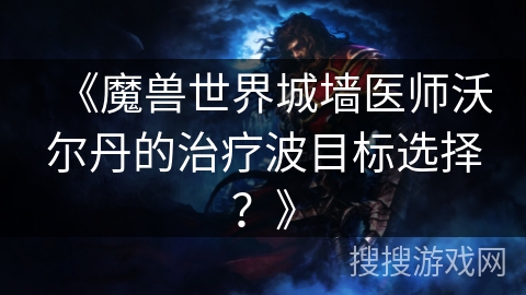 《魔兽世界城墙医师沃尔丹的治疗波目标选择？》