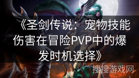 《圣剑传说：宠物技能伤害在冒险PVP中的爆发时机选择》