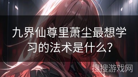 九界仙尊里萧尘最想学习的法术是什么？