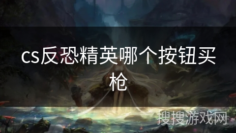 cs反恐精英哪个按钮买枪