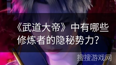 《武道大帝》中有哪些修炼者的隐秘势力？