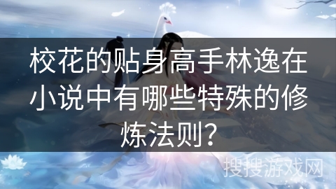 校花的贴身高手林逸在小说中有哪些特殊的修炼法则？