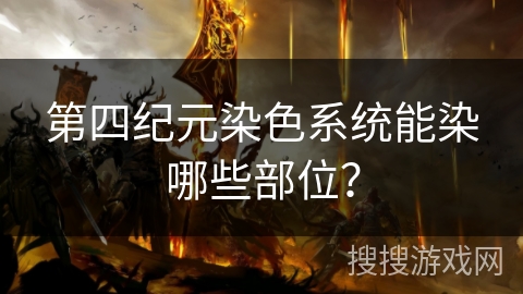 第四纪元染色系统能染哪些部位？