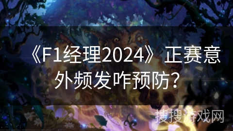 《F1经理2024》正赛意外频发咋预防？