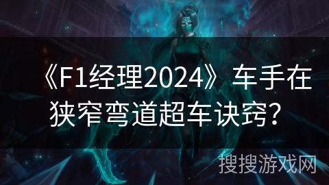《F1经理2024》车手在狭窄弯道超车诀窍？