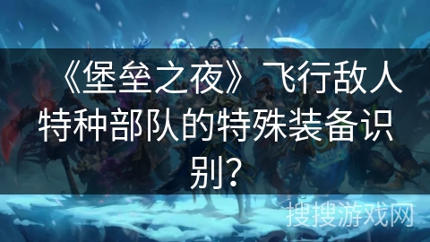 《堡垒之夜》飞行敌人特种部队的特殊装备识别？