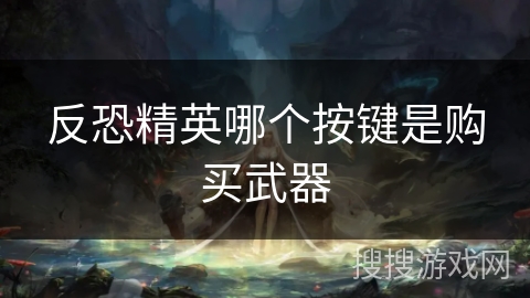 反恐精英哪个按键是购买武器