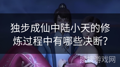 独步成仙中陆小天的修炼过程中有哪些决断？