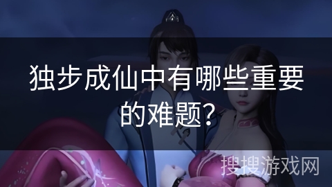 独步成仙中有哪些重要的难题？