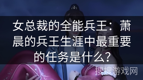 女总裁的全能兵王：萧晨的兵王生涯中最重要的任务是什么？