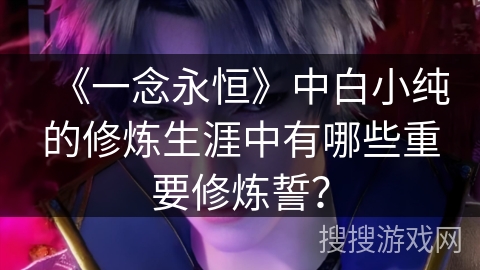 《一念永恒》中白小纯的修炼生涯中有哪些重要修炼誓？