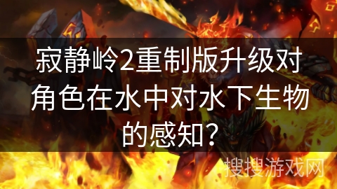 寂静岭2重制版升级对角色在水中对水下生物的感知? 寂静岭2重制版升级对角色在水中对水下生物的感知?