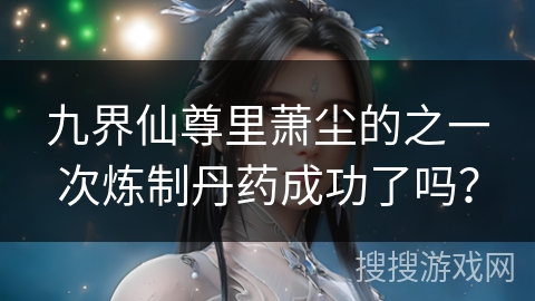九界仙尊里萧尘的之一次炼制丹药成功了吗？