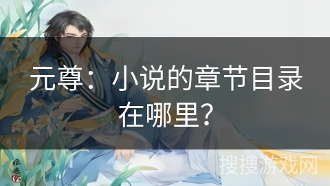 元尊：小说的章节目录在哪里？
