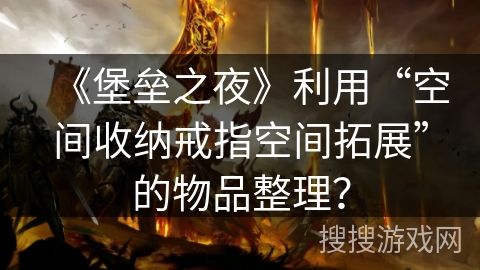 《堡垒之夜》利用“空间收纳戒指空间拓展”的物品整理？