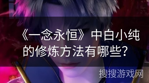 《一念永恒》中白小纯的修炼方法有哪些? 《一念永恒》中白小纯的修炼方法有哪些?