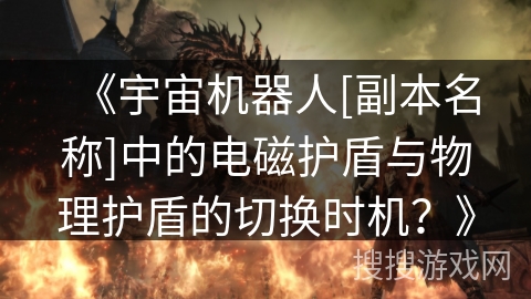 《宇宙机器人[副本名称]中的电磁护盾与物理护盾的切换时机？》